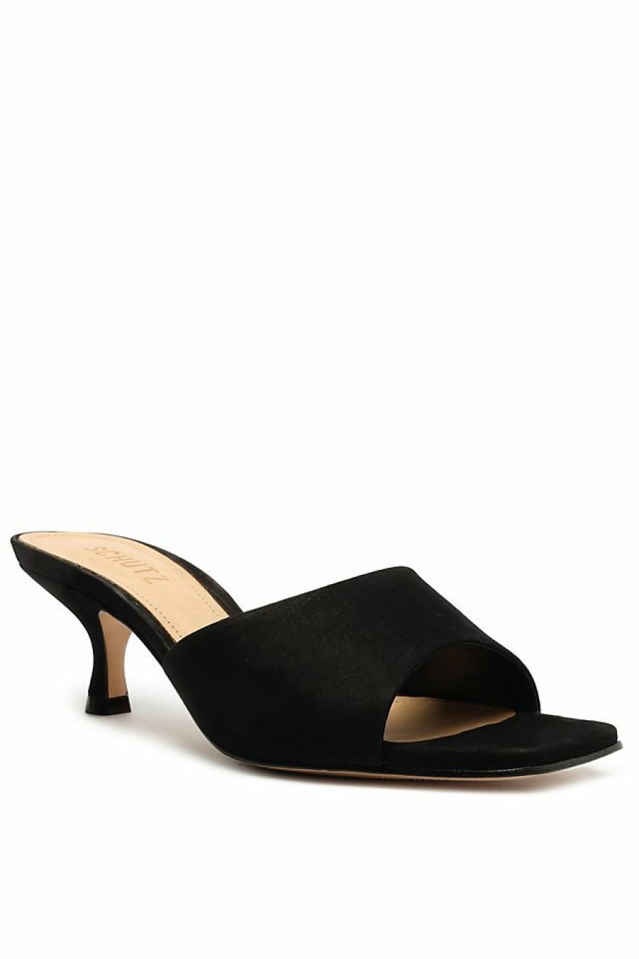 Getaway & Resort Wear * | Budget Schutz Dethalia Leather Sandals Black