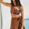 Getaway & Resort Wear * | Flash Sale Farm Rio Square-Neck Bikini Top Medium Pink