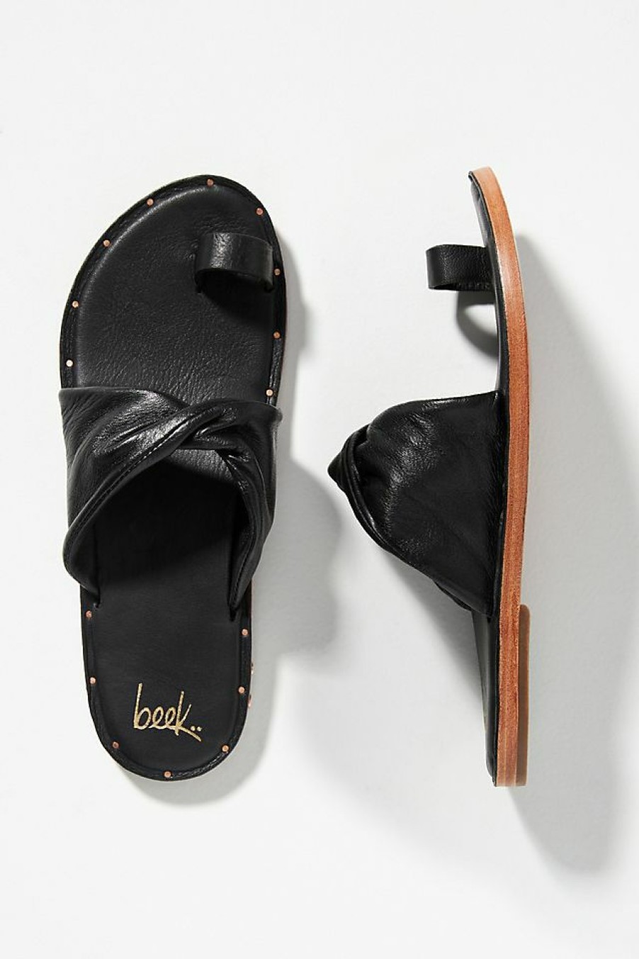 Getaway & Resort Wear * | Hot Sale Beek Fantail Sandals Black