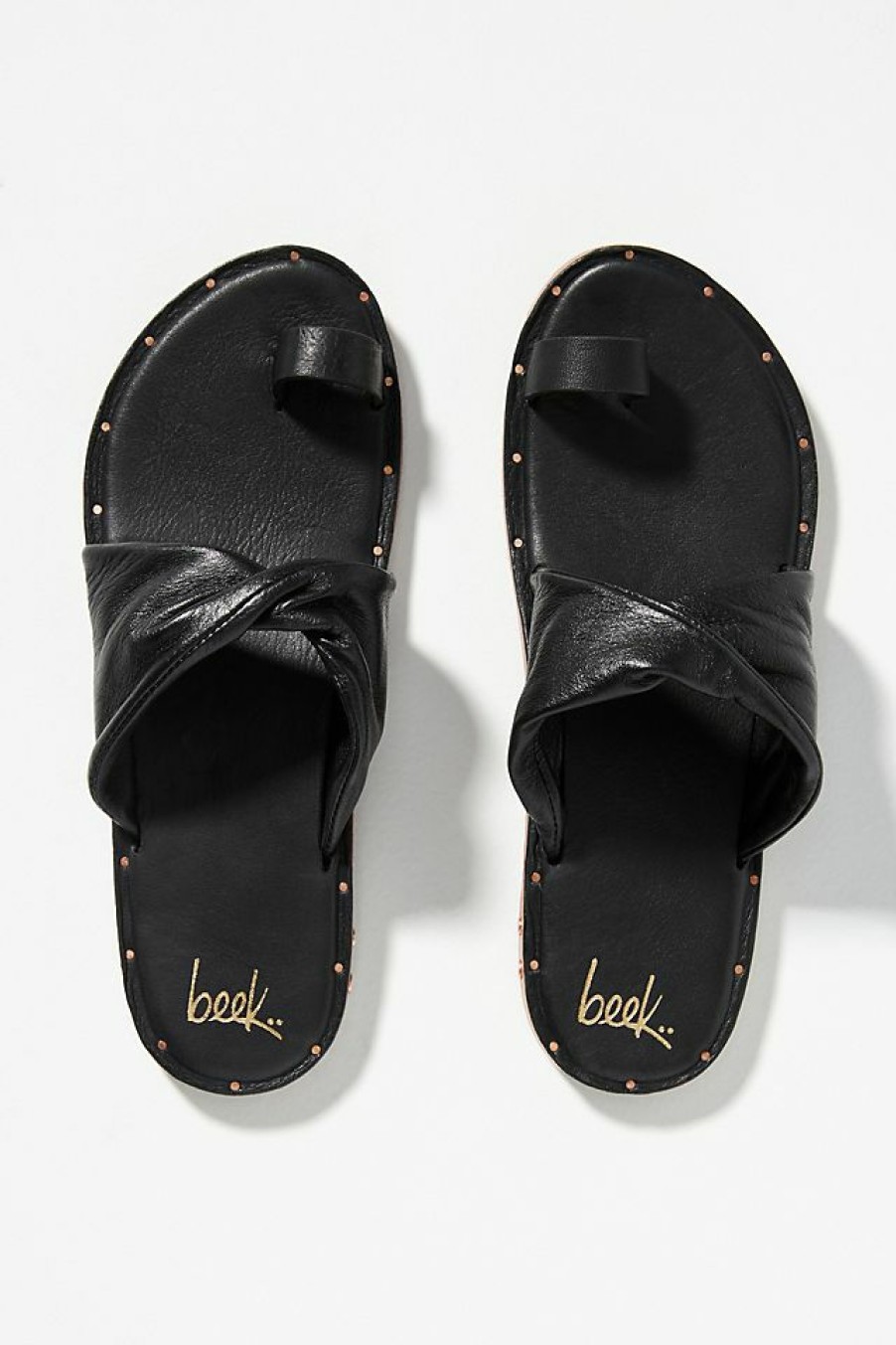 Getaway & Resort Wear * | Hot Sale Beek Fantail Sandals Black