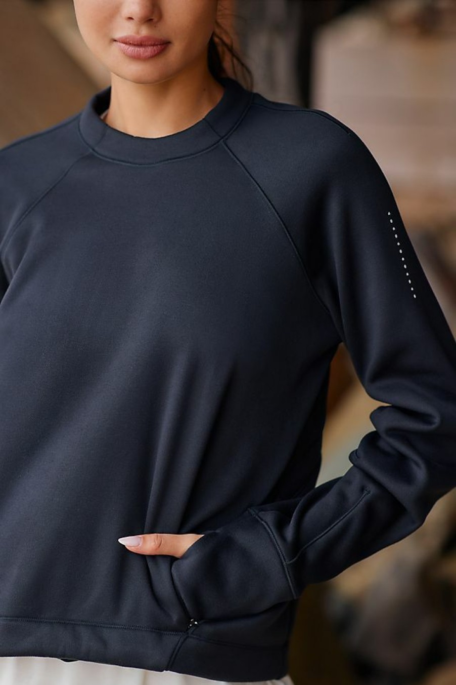 Activewear * | Outlet Sweaty Betty Run Crew Neck Sweater Black