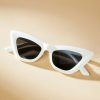 Getaway & Resort Wear * | Best Deal By Anthropologie Cat-Eye Sunglasses White