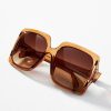 Getaway & Resort Wear * | Outlet I-Sea Oversized Square Sunglasses Orange