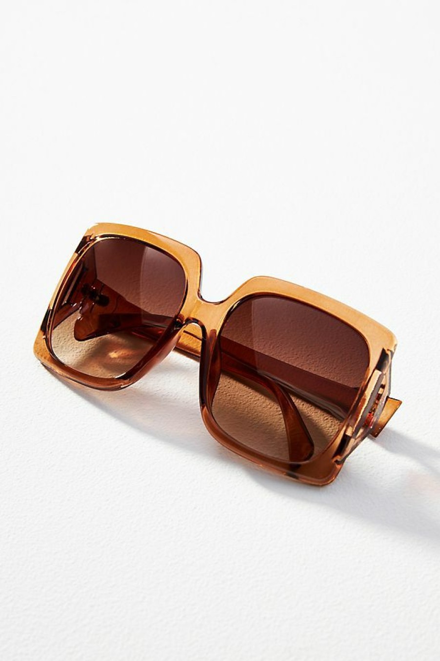 Getaway & Resort Wear * | Outlet I-Sea Oversized Square Sunglasses Orange