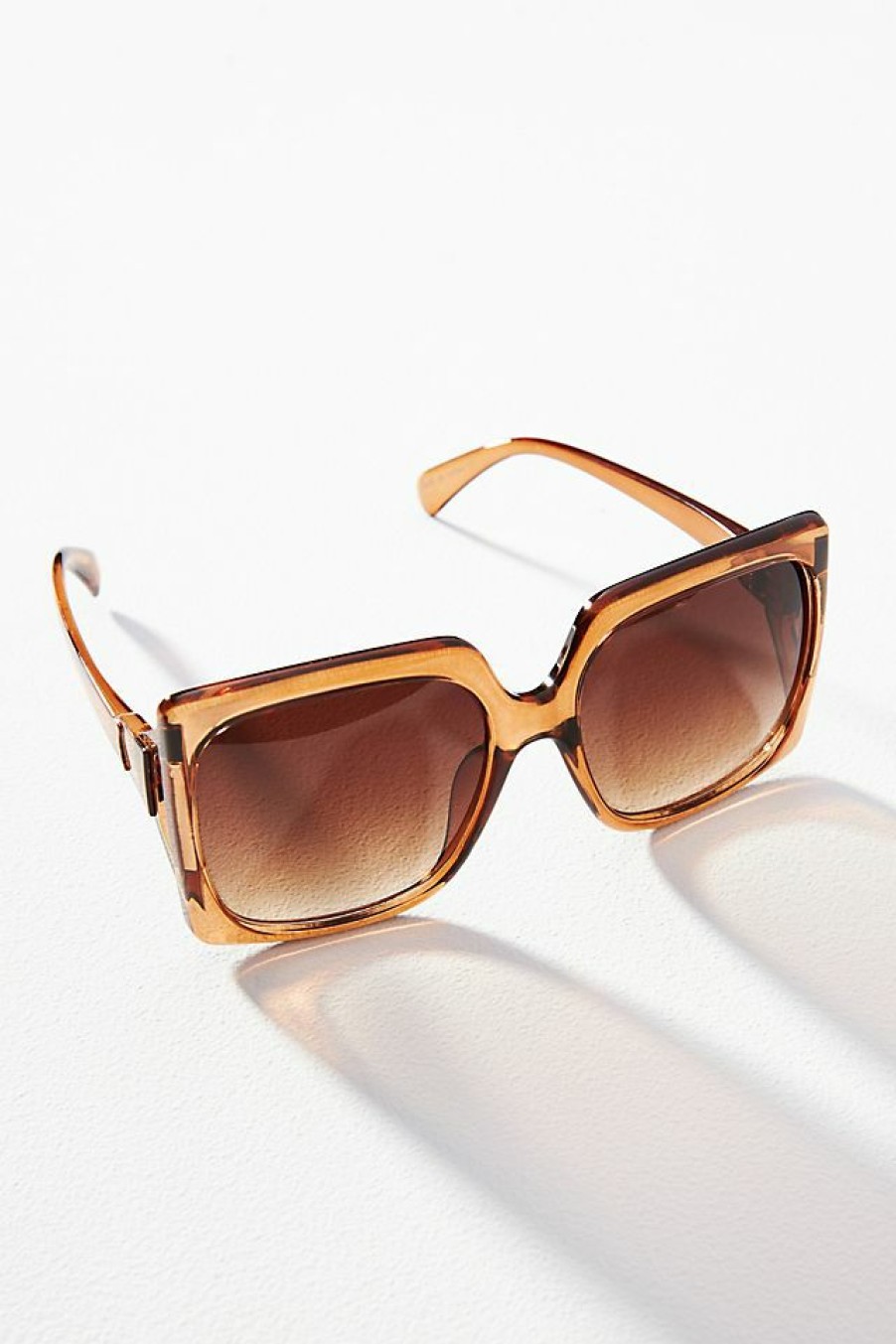 Getaway & Resort Wear * | Outlet I-Sea Oversized Square Sunglasses Orange