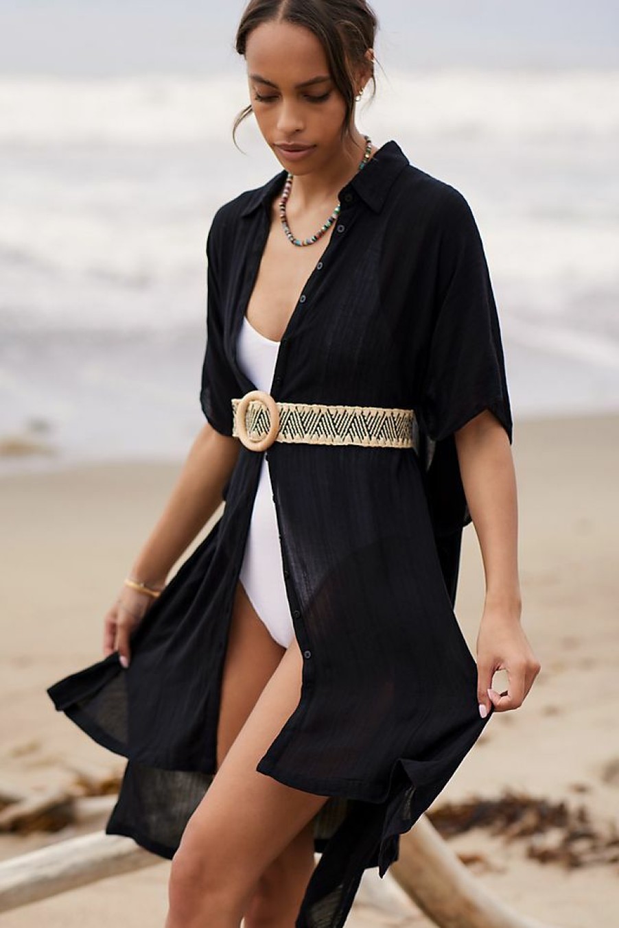 Getaway & Resort Wear * | Brand New Lspace Anita Cover-Up Black