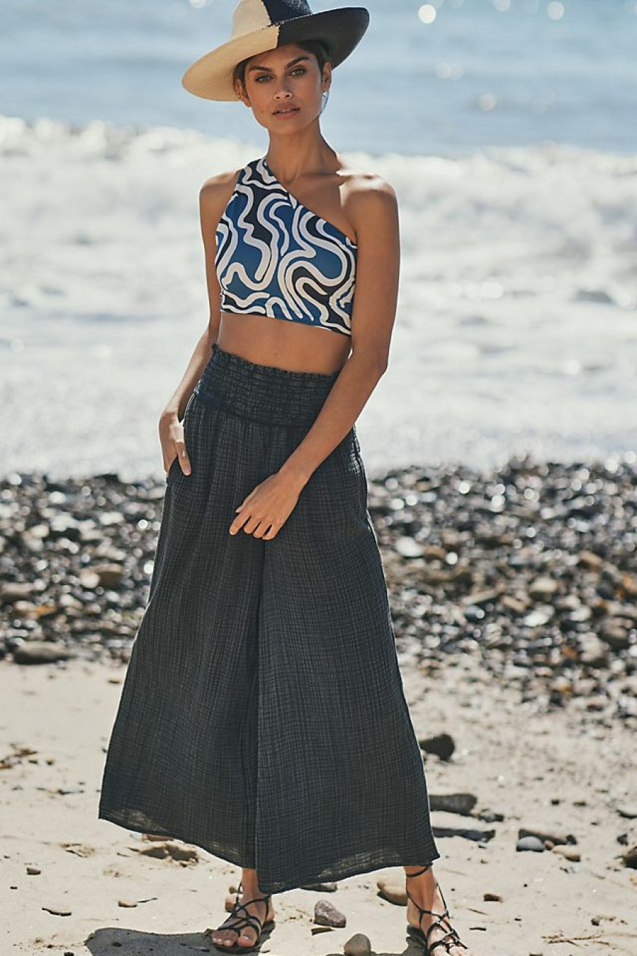 Getaway & Resort Wear * | Cheapest By Anthropologie The Aster Pants Black