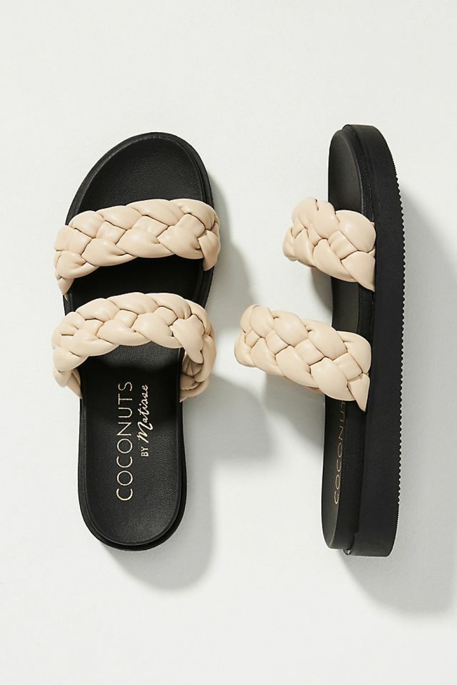 Getaway & Resort Wear * | Best Deal Coconuts By Matisse Maisy Braided Slide Sandals Ivory