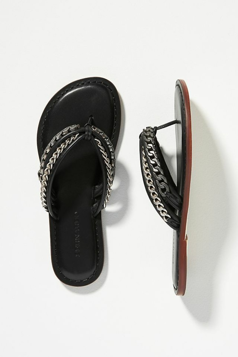 Getaway & Resort Wear * | Outlet Bernardo Miami Chain Sandals Black