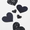 Intimates & Lingerie * | Cheap Nippies Basics Heart Covers Black