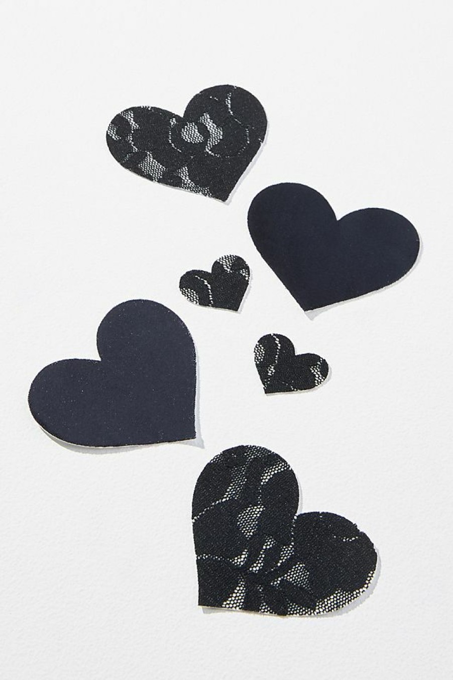 Intimates & Lingerie * | Cheap Nippies Basics Heart Covers Black