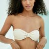 Getaway & Resort Wear * | Best Sale Patbo Knit-Bandeau Bikini Top White