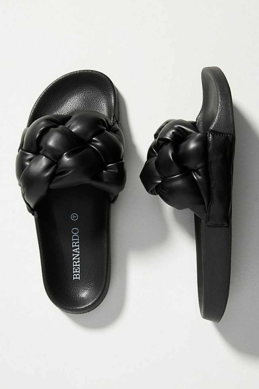 Getaway & Resort Wear * | Brand New Bernardo Rylee Puffy Slides Black