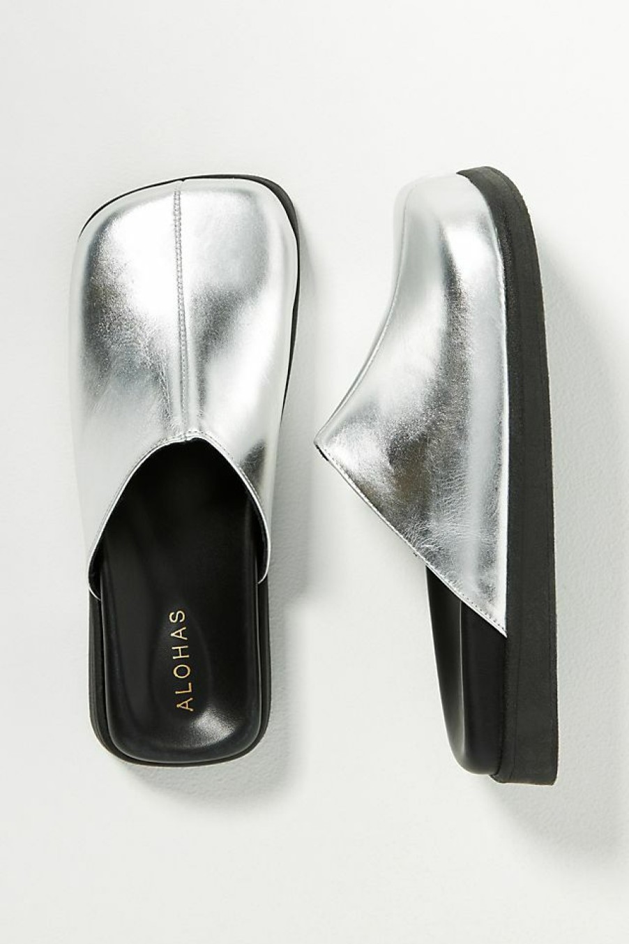 Getaway & Resort Wear * | Best Reviews Of Alohas Whiz Shimmer Flats Silver