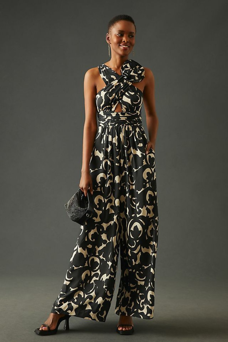 Getaway & Resort Wear * | Cheapest Hope For Flowers By Tracy Reese Cutout Jumpsuit Black & White