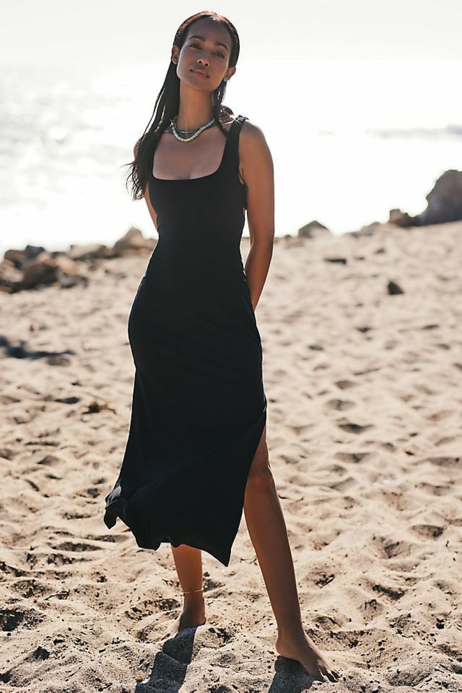 Getaway & Resort Wear * | Deals Lspace Mara Cutout Maxi Dress Black