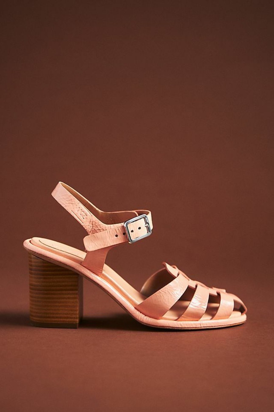 Getaway & Resort Wear * | Discount Vicenza Fisherman Heel Sandals Peach