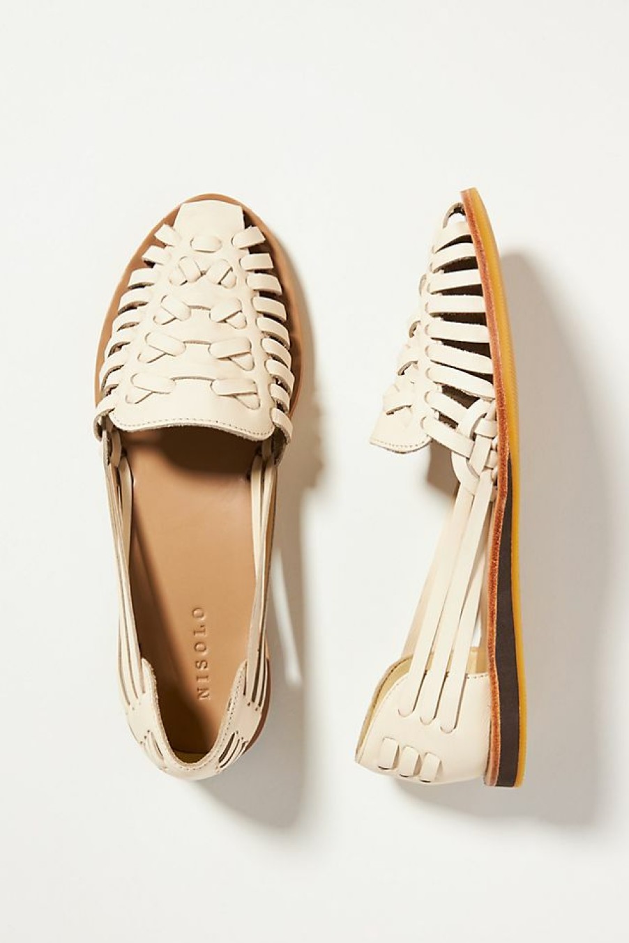 Getaway & Resort Wear * | Budget Nisolo Woven Leather Sandals Ivory