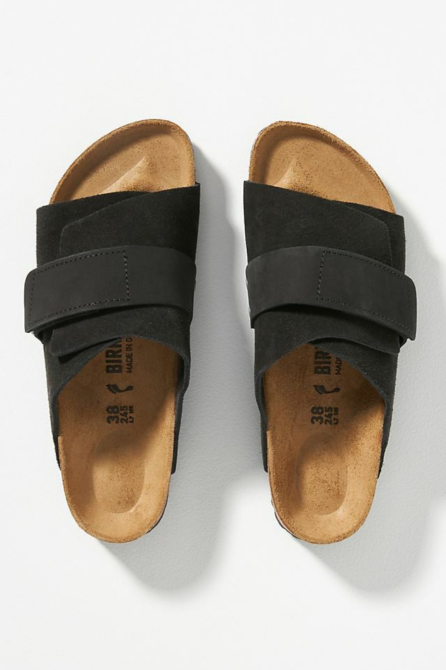 Getaway & Resort Wear * | Buy Birkenstock Kyoto Suede Sandals Black