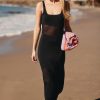 Getaway & Resort Wear * | Buy Solid & Striped The Kimberly Mesh Inset Cover-Up Dress Black