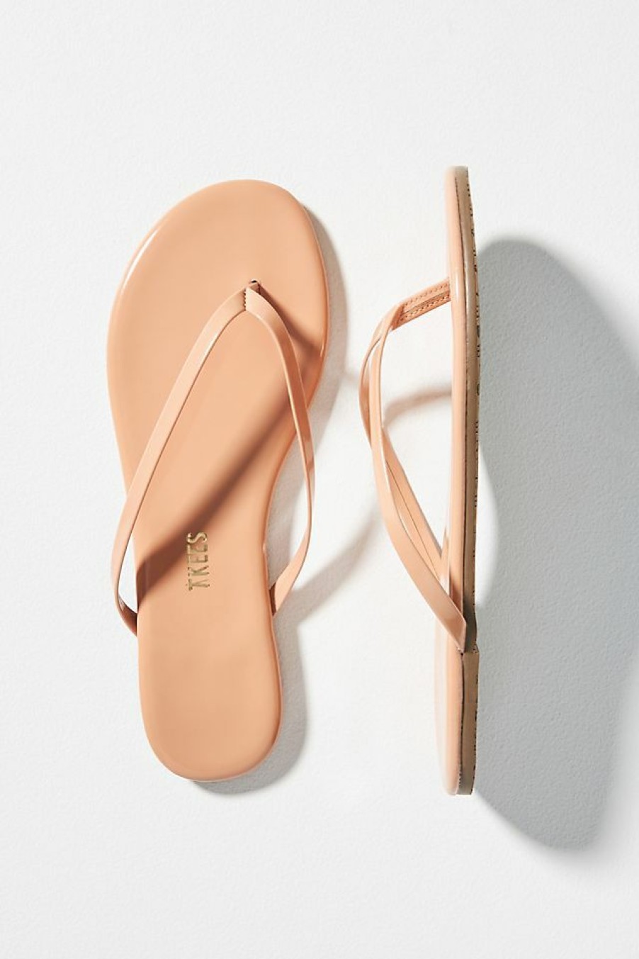 Getaway & Resort Wear * | Cheapest Tkees Foundations Glossy Sandals Peach