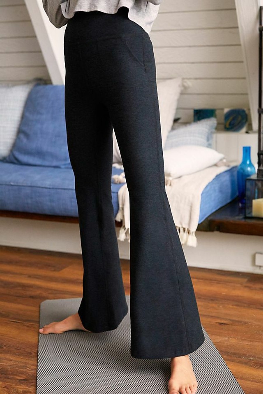 Activewear * | Budget Beyond Yoga All-Day Flare Pants Darkest Night