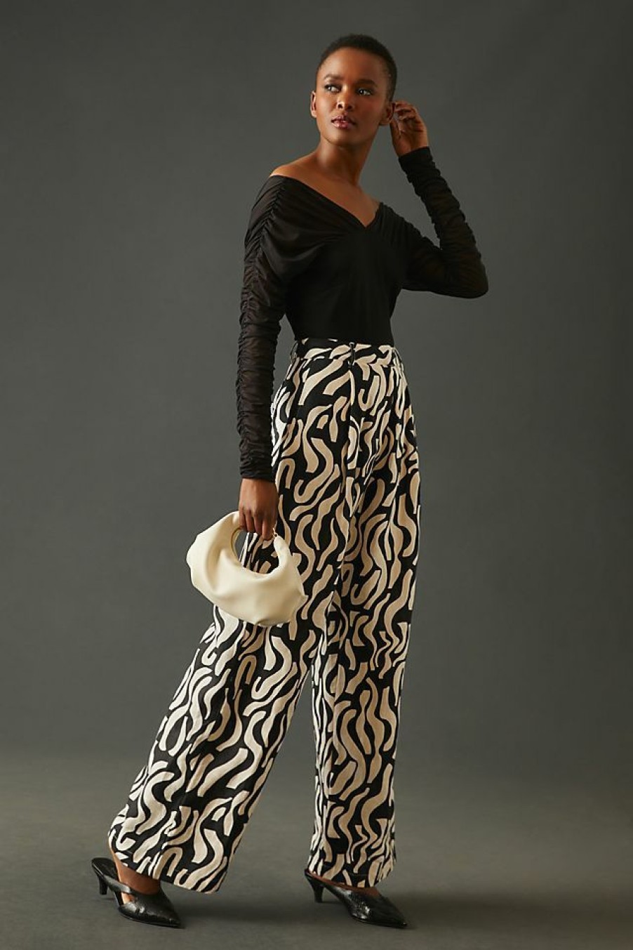 Getaway & Resort Wear * | Deals Faithfull The Brand Faithfull El Toro Linen Pants Black Motif