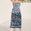 Getaway & Resort Wear * | Flash Sale By Anthropologie Smocked Maxi Dress Blue Motif