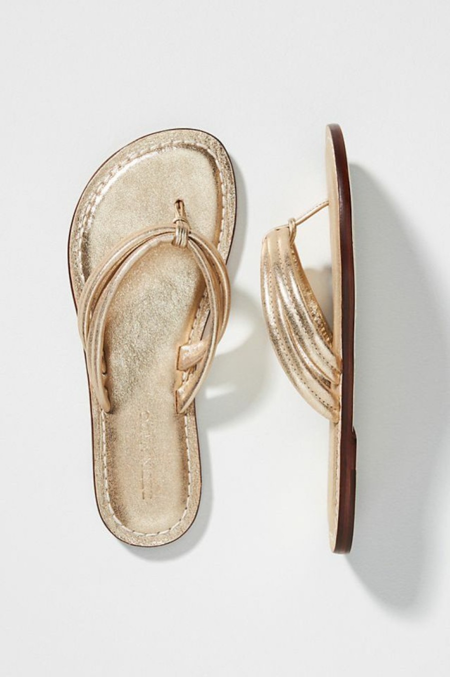 Getaway & Resort Wear * | Best Deal Bernardo Miami Sandals Gold