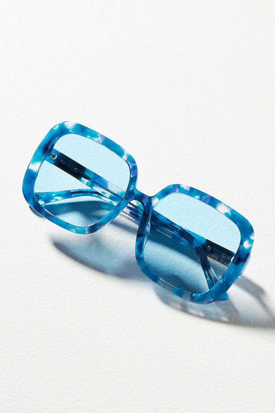 Getaway & Resort Wear * | Cheap Anna Sui Square Sunglasses Turquoise