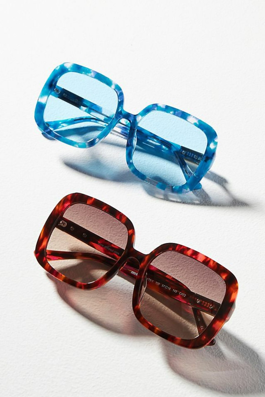 Getaway & Resort Wear * | Cheap Anna Sui Square Sunglasses Turquoise