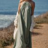 Getaway & Resort Wear * | Coupon By Anthropologie A-Line Maxi Dress Moss