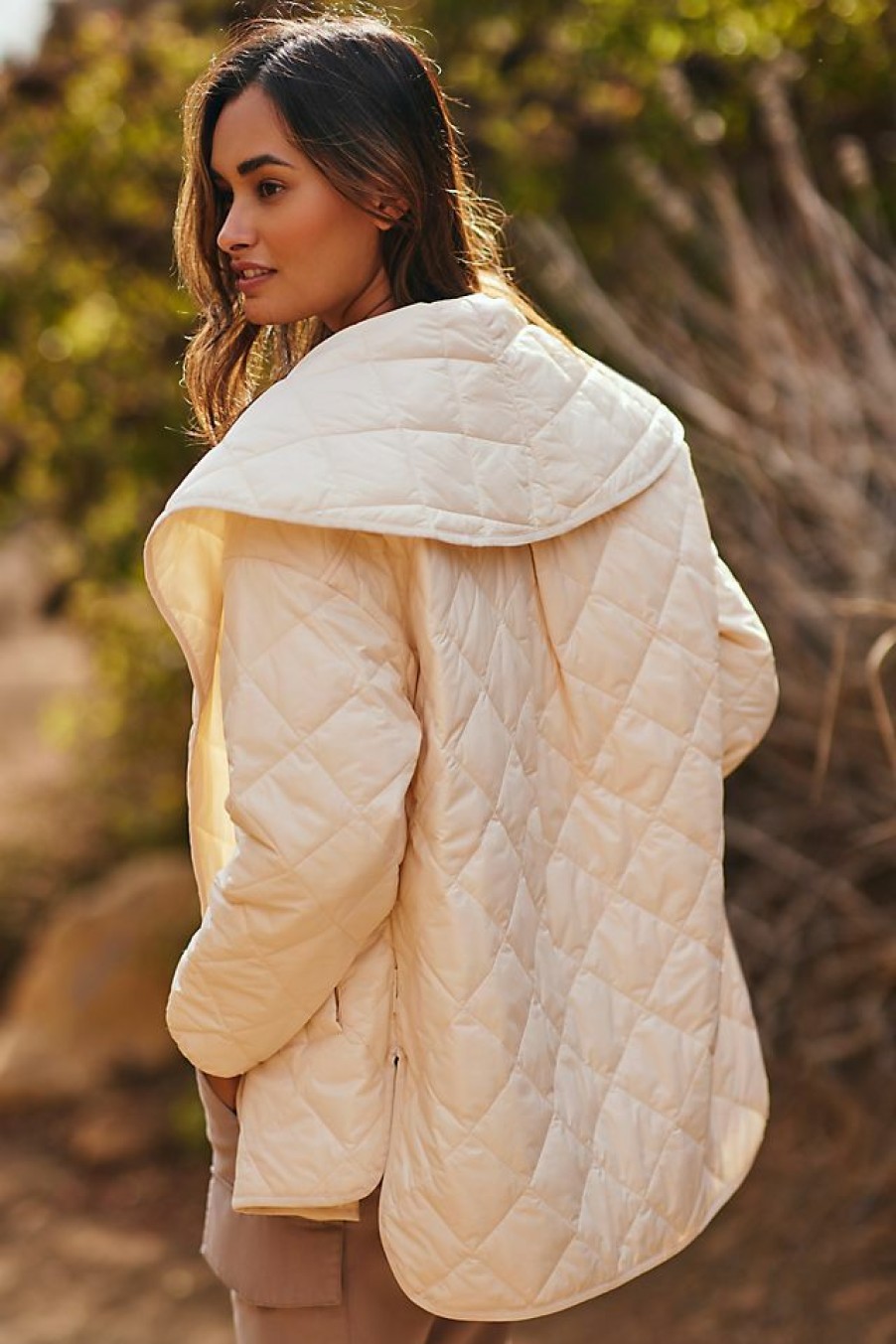 Activewear * | Coupon Varley Foster Quilt Jacket Ivory