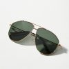 Getaway & Resort Wear * | Discount By Anthropologie Metal Aviator Sunglasses Green