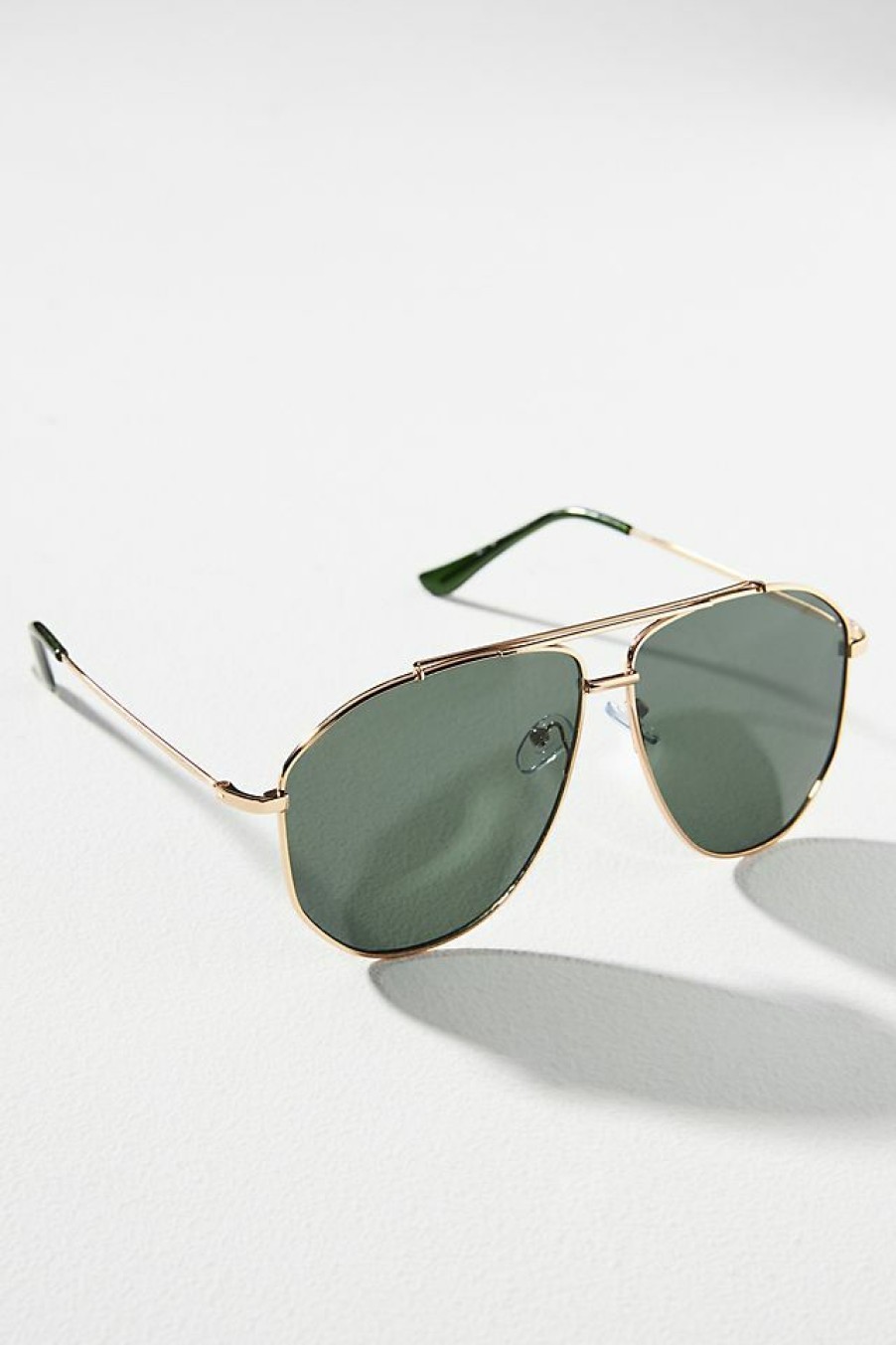 Getaway & Resort Wear * | Discount By Anthropologie Metal Aviator Sunglasses Green