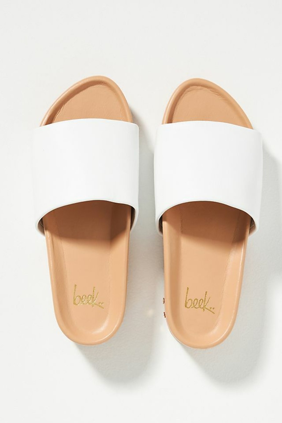 Getaway & Resort Wear * | Wholesale Beek Pelican Slide Sandals White