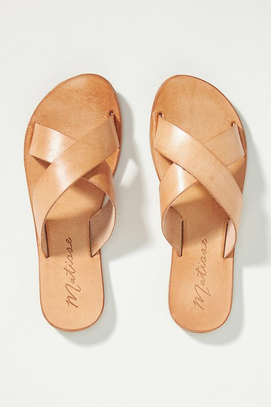 Getaway & Resort Wear * | New Matisse Cuba Criss-Cross Slide Sandals Neutral