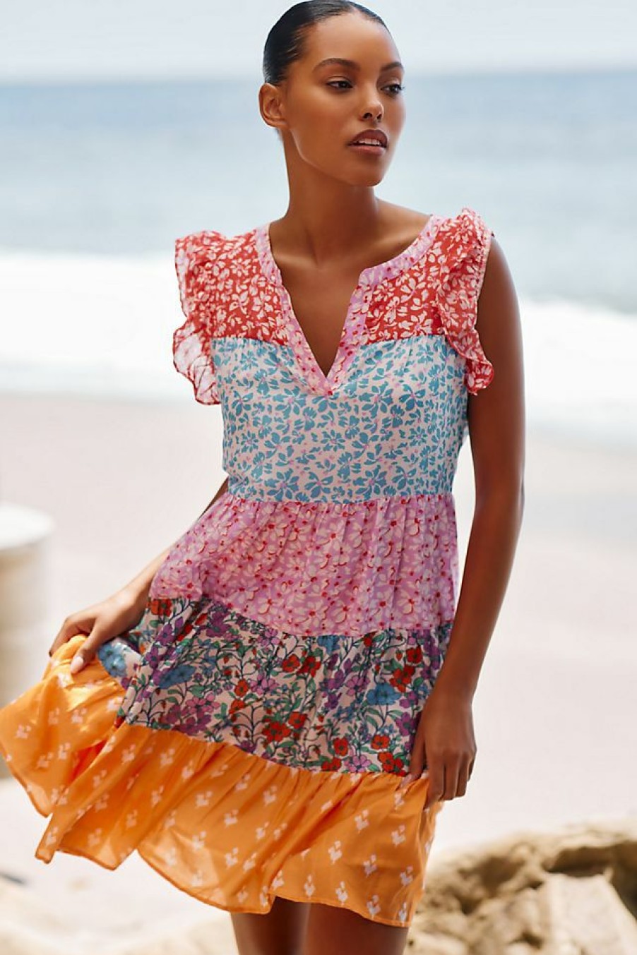 Getaway & Resort Wear * | Outlet Roller Rabbit Floral Mix Pippa Dress Assorted