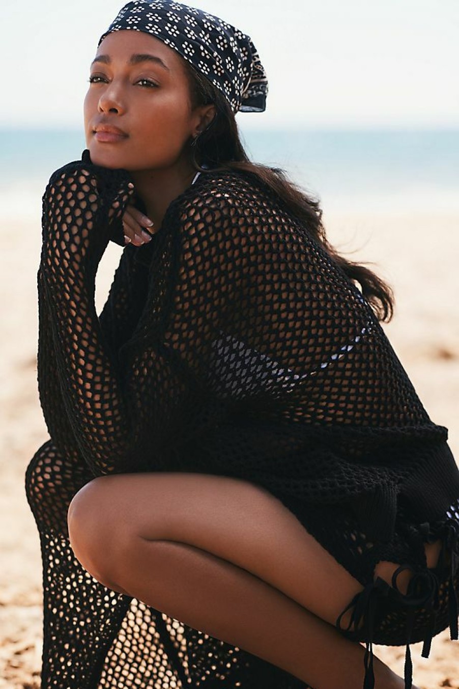 Getaway & Resort Wear * | Hot Sale Beach Riot Hilary Sweater Black