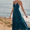 Getaway & Resort Wear * | Coupon By Anthropologie Smocked Halter Dress Blue