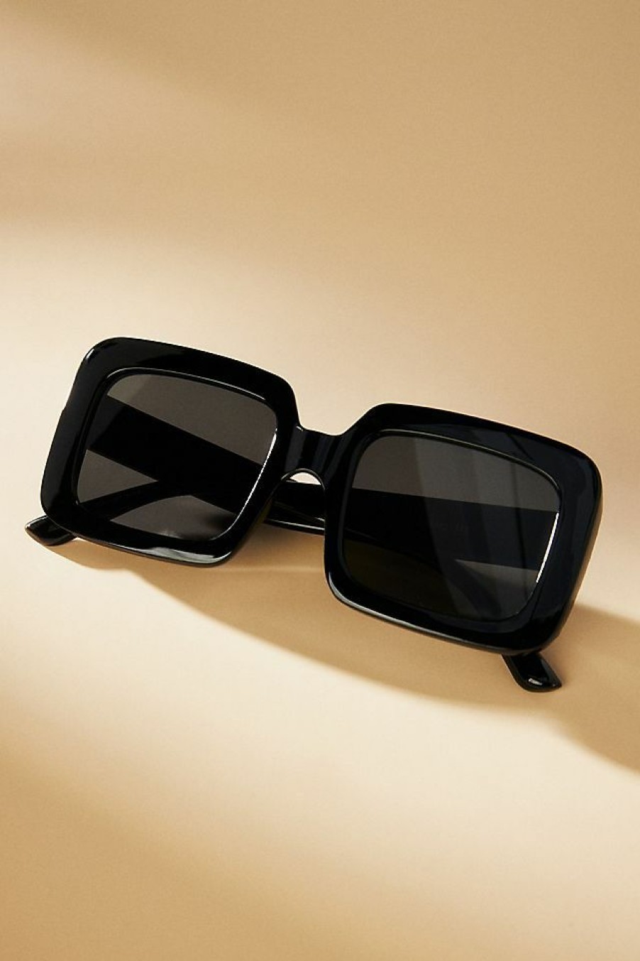 Getaway & Resort Wear * | Wholesale By Anthropologie Oversized Square Sunglasses Black