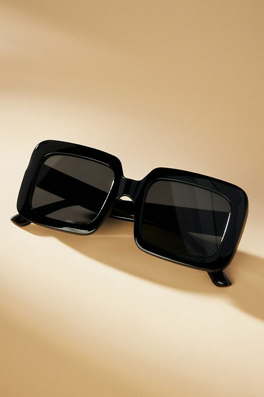 Getaway & Resort Wear * | Wholesale By Anthropologie Oversized Square Sunglasses Black