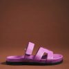 Getaway & Resort Wear * | Cheap Bibi Lou Cut-Out Slide Sandals Purple