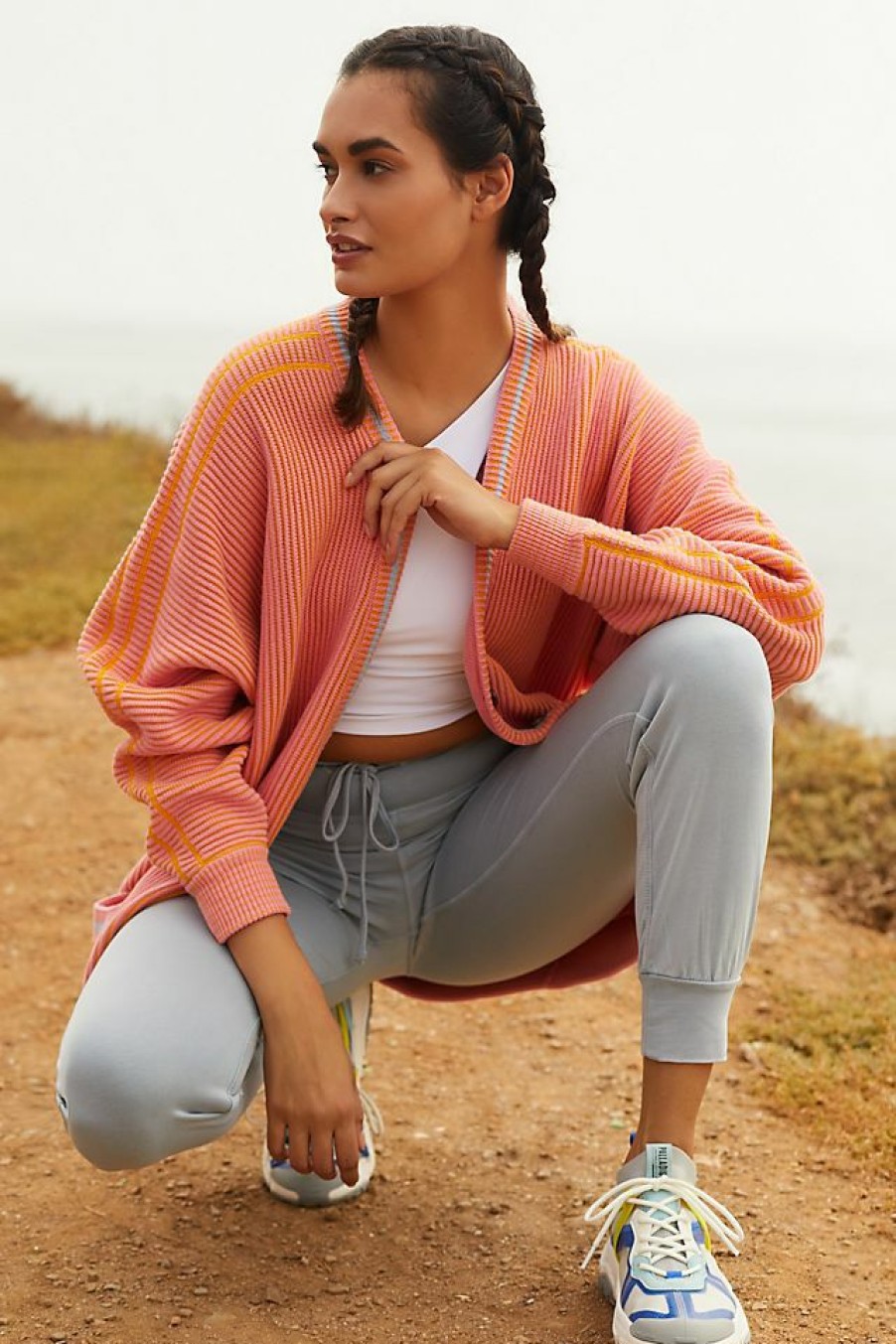 Activewear * | Best Deal The Upside Hanna Cardigan Sweater Pink