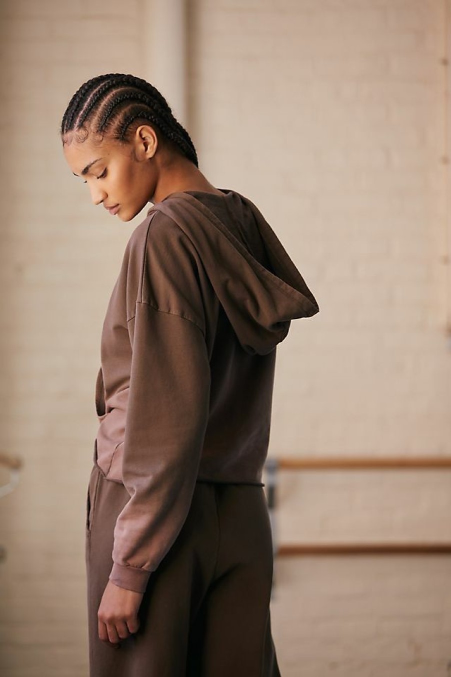 Activewear * | Buy Electric & Rose Yvonne Hoodie Brown