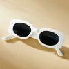 Getaway & Resort Wear * | Promo By Anthropologie Oval Sunglasses White