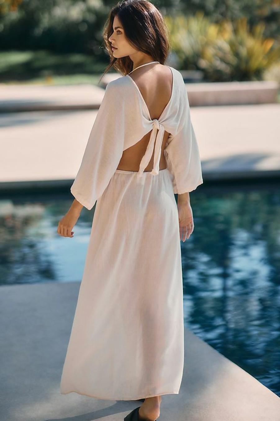 Getaway & Resort Wear * | Wholesale Sanctuary V-Neck Ring Dress Ivory