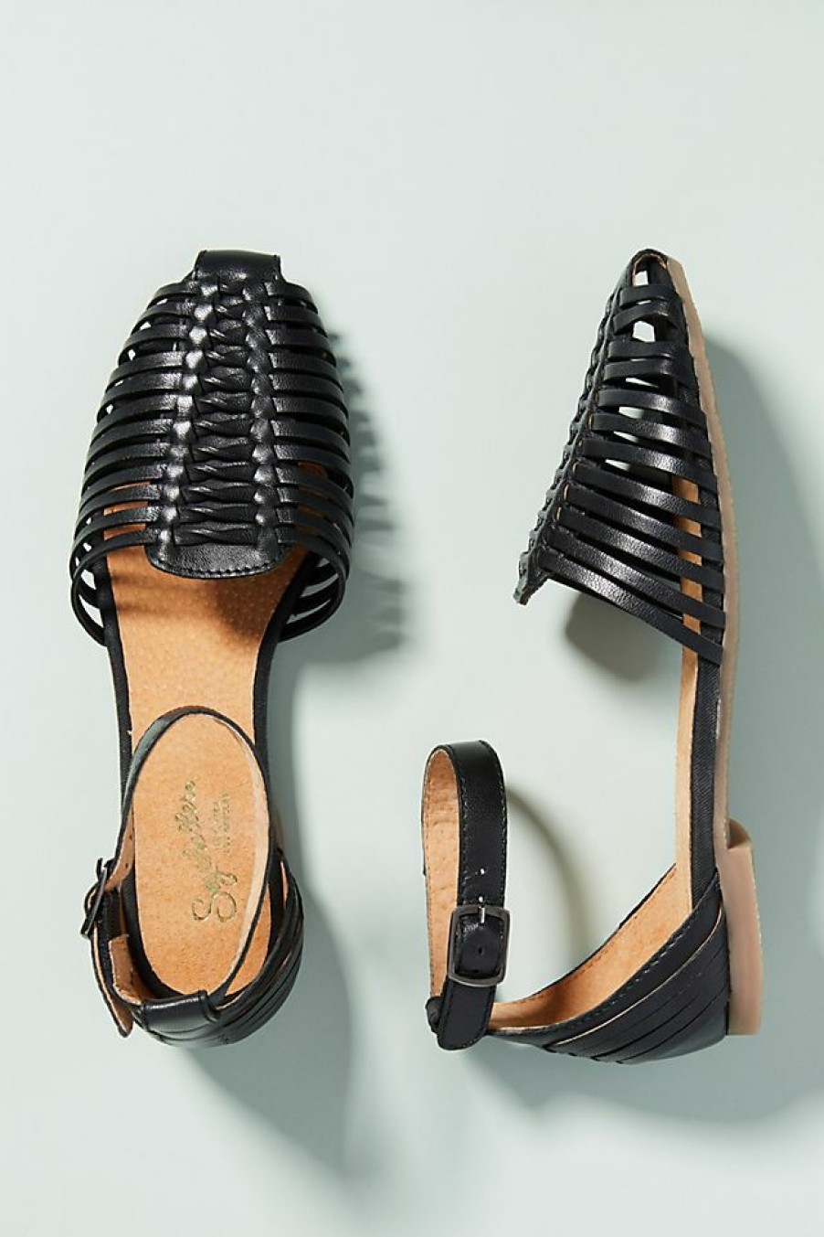 Getaway & Resort Wear * | Best Pirce Seychelles Bits N' Pieces Woven Flats Black