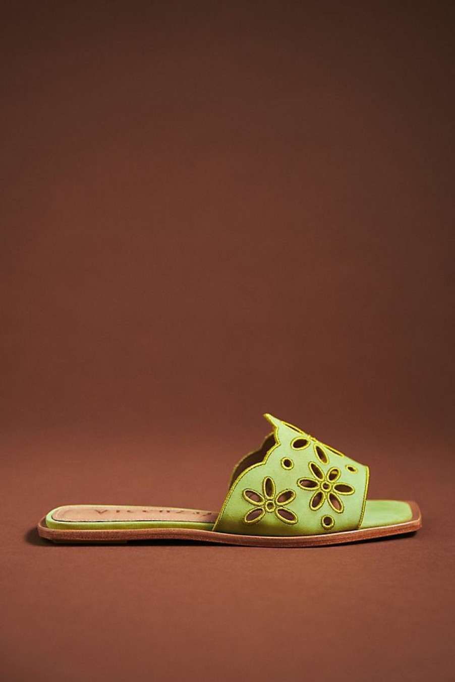 Getaway & Resort Wear * | Wholesale Vicenza Floral Cut-Out Sandals Moss