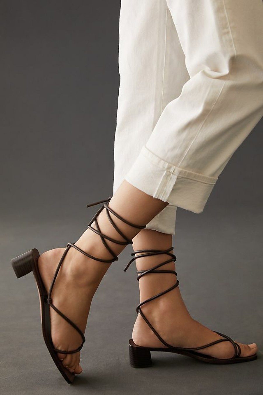 Getaway & Resort Wear * | Brand New Loeffler Randall Coby Heels Chocolate